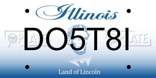 DO5T8I Illinois License Plate