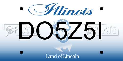 DO5Z5I Illinois License Plate