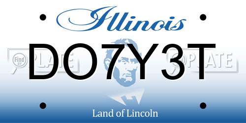 DO7Y3T Illinois License Plate