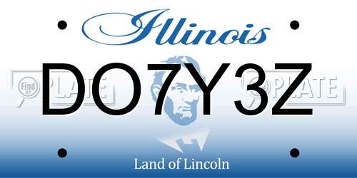 DO7Y3Z Illinois License Plate