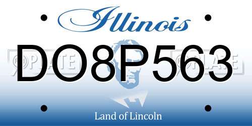 DO8P563 Illinois License Plate