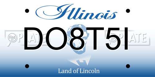 DO8T5I Illinois License Plate