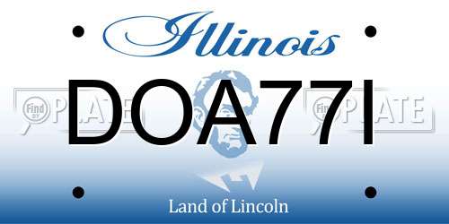 DOA77I Illinois License Plate