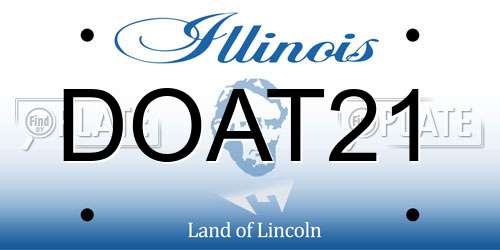 DOAT21 Illinois License Plate
