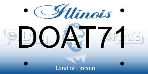 DOAT71 Illinois License Plate