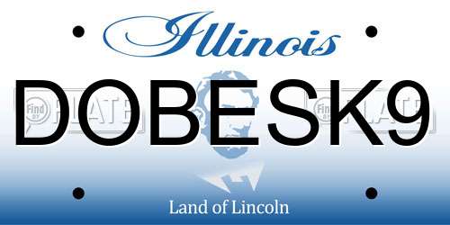 DOBESK9 Illinois License Plate