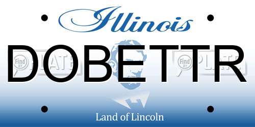 DOBETTR Illinois License Plate