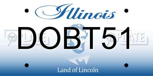 DOBT51 Illinois License Plate