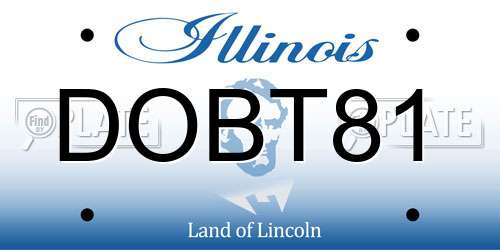 DOBT81 Illinois License Plate
