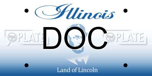 DOC Illinois License Plate