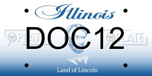 DOC12 Illinois License Plate