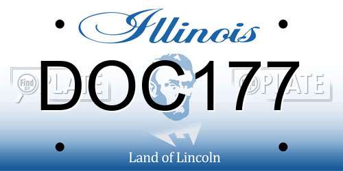 DOC177 Illinois License Plate
