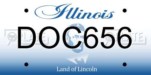 DOC656 Illinois License Plate
