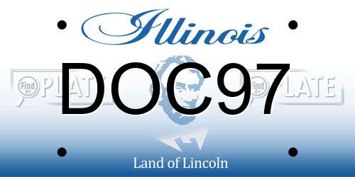 DOC97 Illinois License Plate