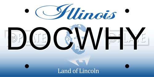 DOCWHY Illinois License Plate