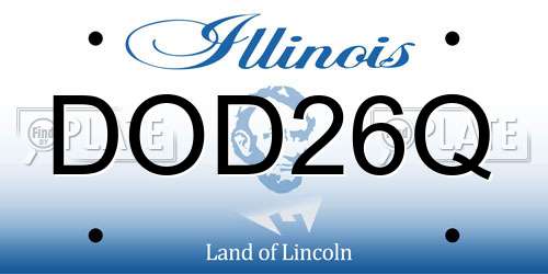 DOD26Q Illinois License Plate