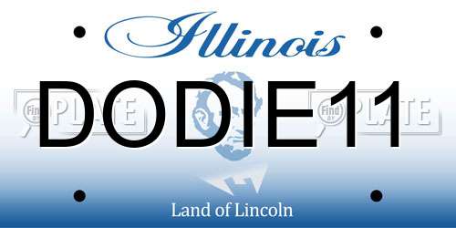 DODIE11 Illinois License Plate