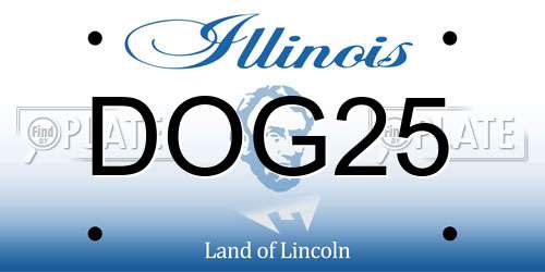 DOG25 Illinois License Plate