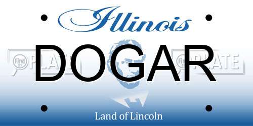 DOGAR Illinois License Plate