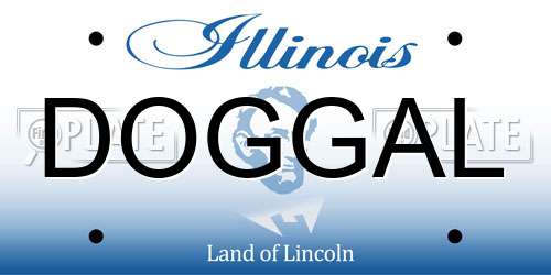 DOGGAL Illinois License Plate