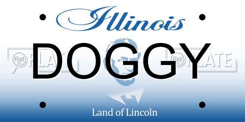 DOGGY Illinois License Plate