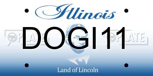 DOGI11 Illinois License Plate
