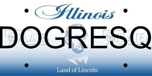 DOGRESQ Illinois License Plate