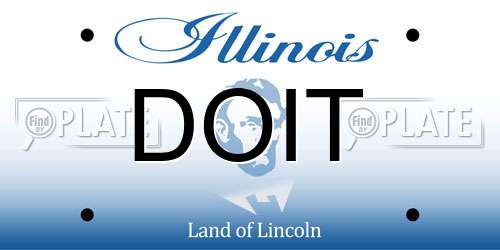 DOIT Illinois License Plate