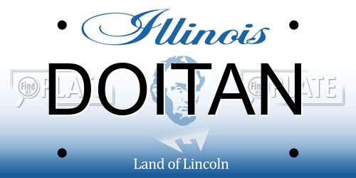 DOITAN Illinois License Plate