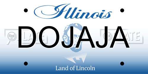DOJAJA Illinois License Plate