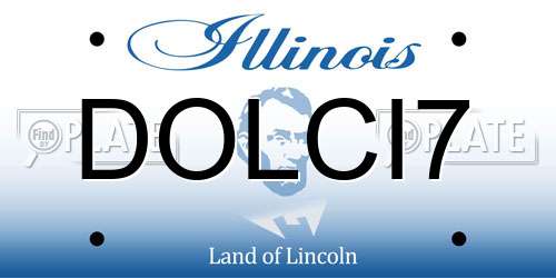 DOLCI7 Illinois License Plate