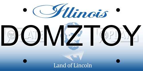 DOMZTOY Illinois License Plate