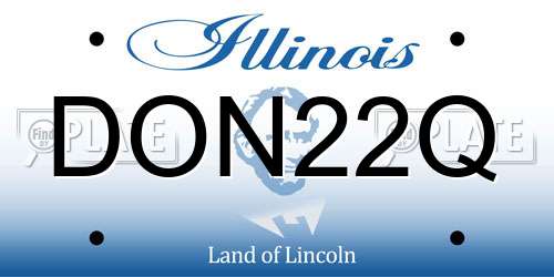 DON22Q Illinois License Plate