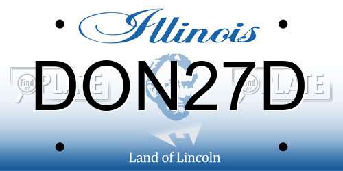 DON27D Illinois License Plate