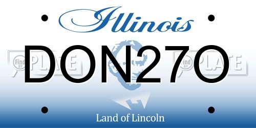 DON27O Illinois License Plate