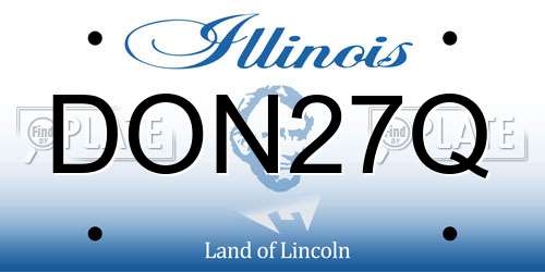 DON27Q Illinois License Plate