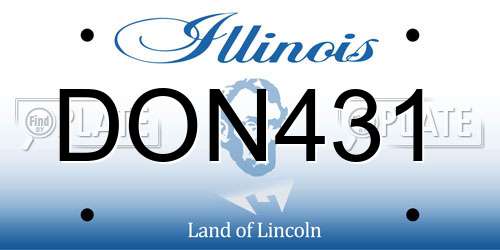 DON431 Illinois License Plate