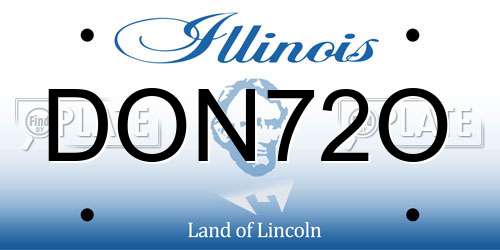 DON72O Illinois License Plate