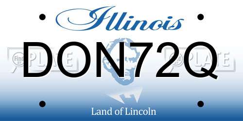 DON72Q Illinois License Plate