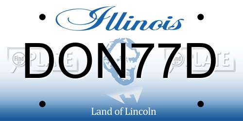 DON77D Illinois License Plate