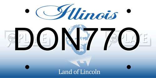 DON77O Illinois License Plate