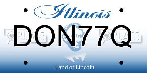 DON77Q Illinois License Plate
