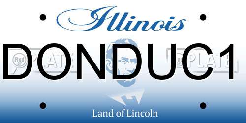 DONDUC1 Illinois License Plate
