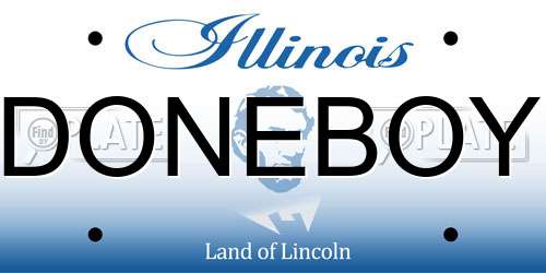 DONEBOY Illinois License Plate