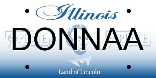 DONNAA Illinois License Plate