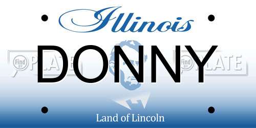 DONNY Illinois License Plate