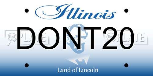 DONT20 Illinois License Plate