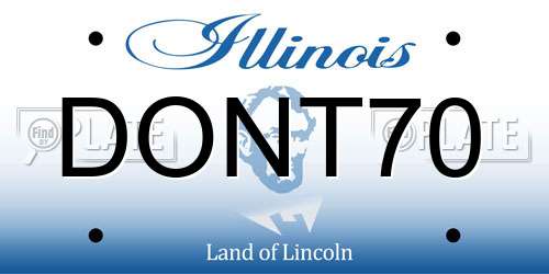 DONT70 Illinois License Plate