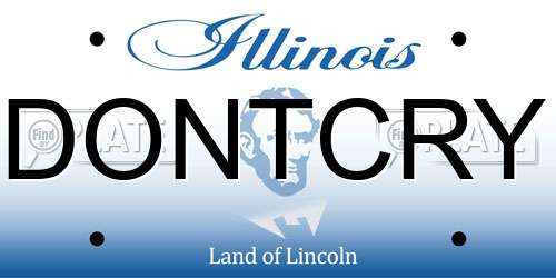 DONTCRY Illinois License Plate
