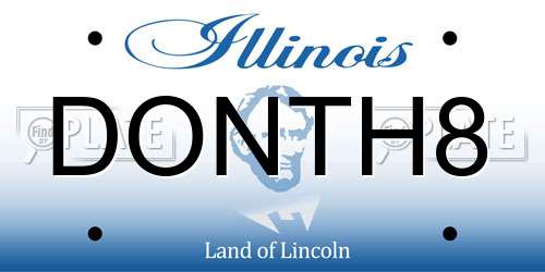DONTH8 Illinois License Plate